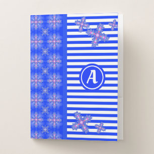 Artdeco Flowers in Retro Style with monogram Pocket Folder