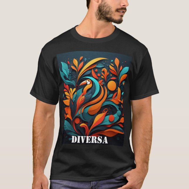 Arte Abstracto de Diversidad Natural T-Shirt (Front)