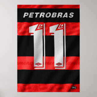 Arte Camisa Flamengo (Romário) 1996 Poster