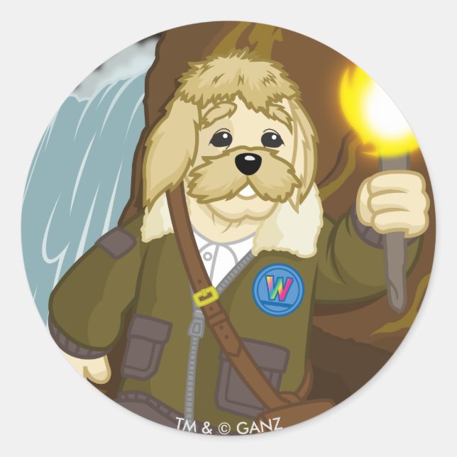 Arte Fact Goes Exploring Classic Round Sticker (Front)