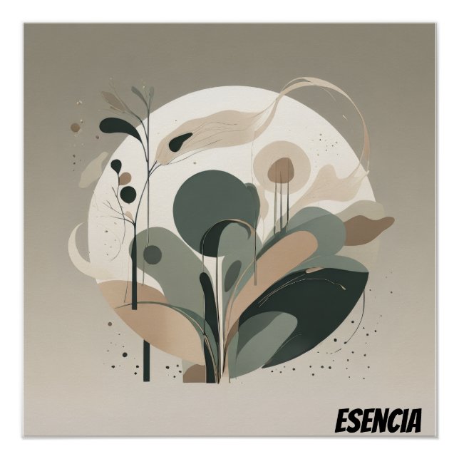 Arte Minimal Abstracto Esencia Natural Poster (Front)