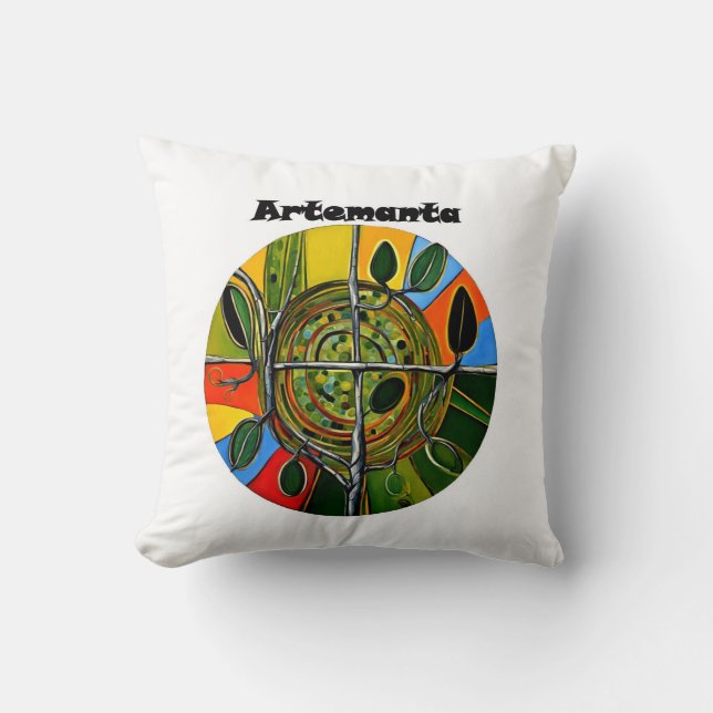 Artemanta Throw Pillow (Front)