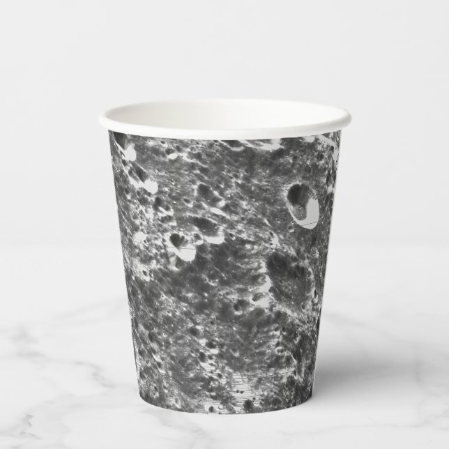 Artemis 1 Moon Mission Lunar Image Paper Cups (Back)