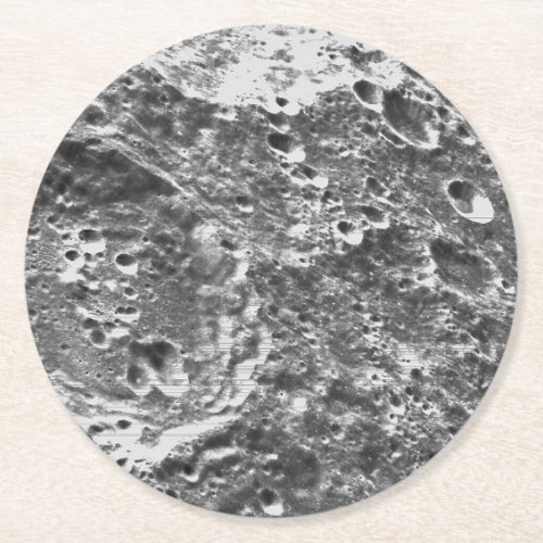Artemis 1 Moon Mission Lunar Image Round Paper Coaster