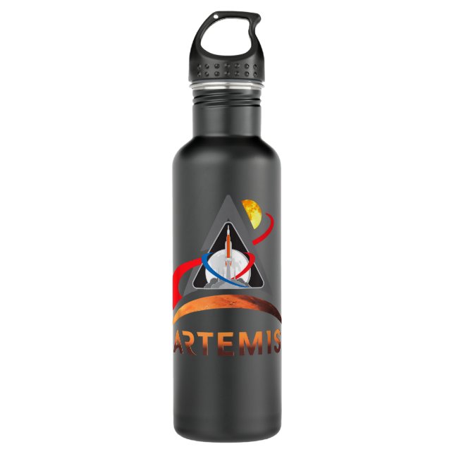 Artemis 1 NASA Moon to Mars Stainless Steel Water Bottle (Front)