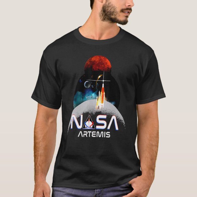 Artemis 1 SLS Rocket Launch Mission To The Moon An T-Shirt (Front)