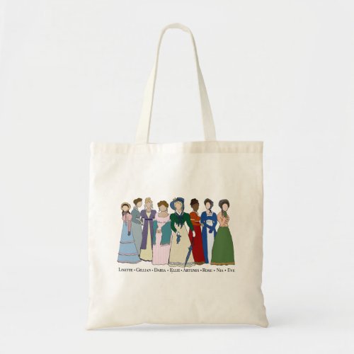 Artemis and Her Band tote bag