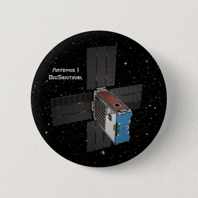 Artemis BioSentinel CubeSat Button (Front)
