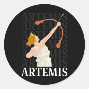 Artemis Goddess Of Hunting And The Moon Greek Myth Classic Round Sticker