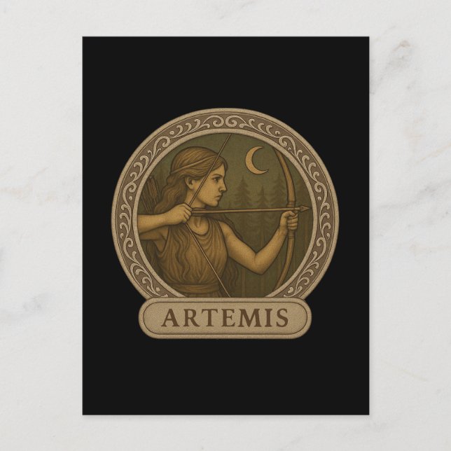 Artemis Goddess of the Hunt Postcard (Front)