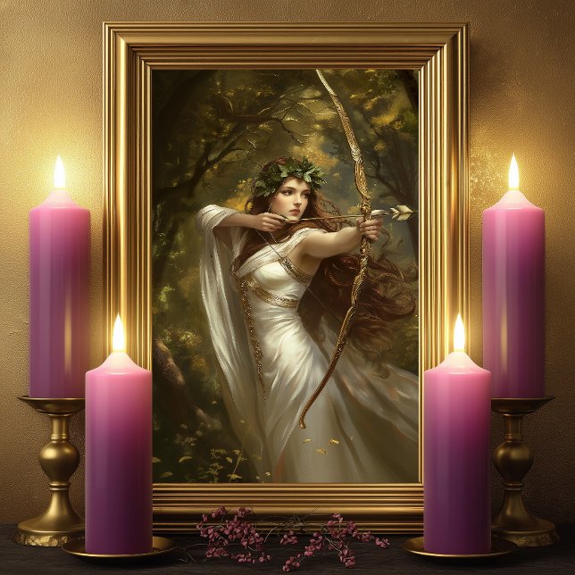 Artemis Greek Goddess Enchanted Forest Archer Poster (Creator Uploaded)