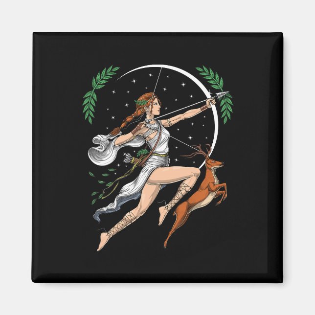 Artemis Greek Goddess Of Hunting Ancient Greece My Magnet (Front)