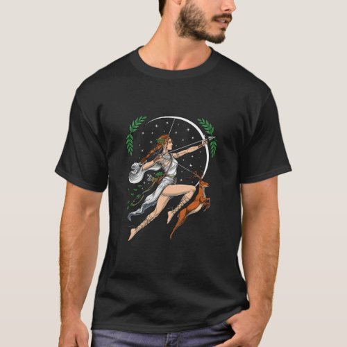 Artemis Greek Goddess Of Hunting Ancient Greece My T_Shirt