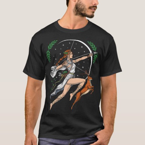 Artemis Greek Goddess Of Hunting Ancient Greece My T_Shirt