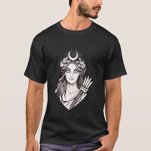 Artemis Hunt Goddess _ Greek Mythology Ancient Gre T_Shirt