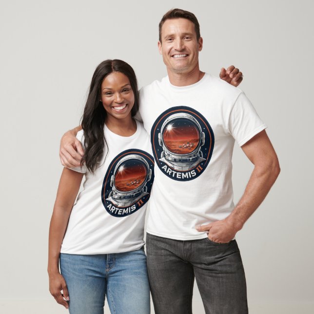 Artemis II Astronaut Mission Patch T-Shirt - Mars  (Unisex)