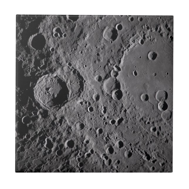 Artemis II Lunar Craters Ceramic Tile (Front)