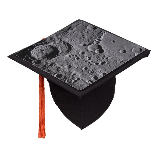 Artemis II Lunar Craters Graduation Cap Topper (Angled)