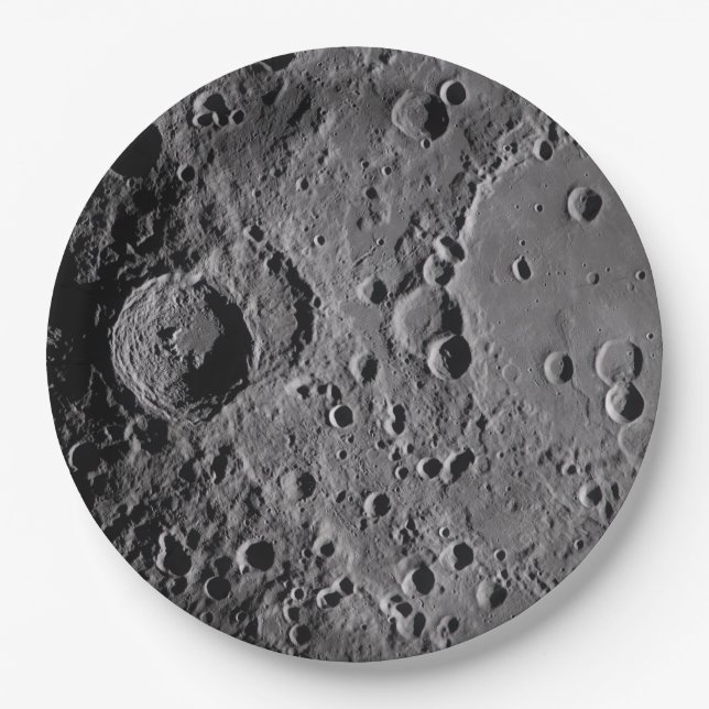 Artemis II Lunar Craters Paper Plates (Front)
