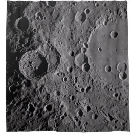 Artemis II Lunar Craters Shower Curtain