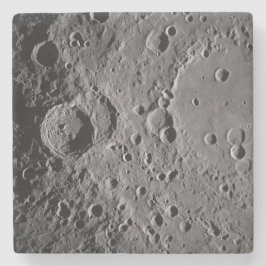 Artemis II Lunar Craters Stone Coaster