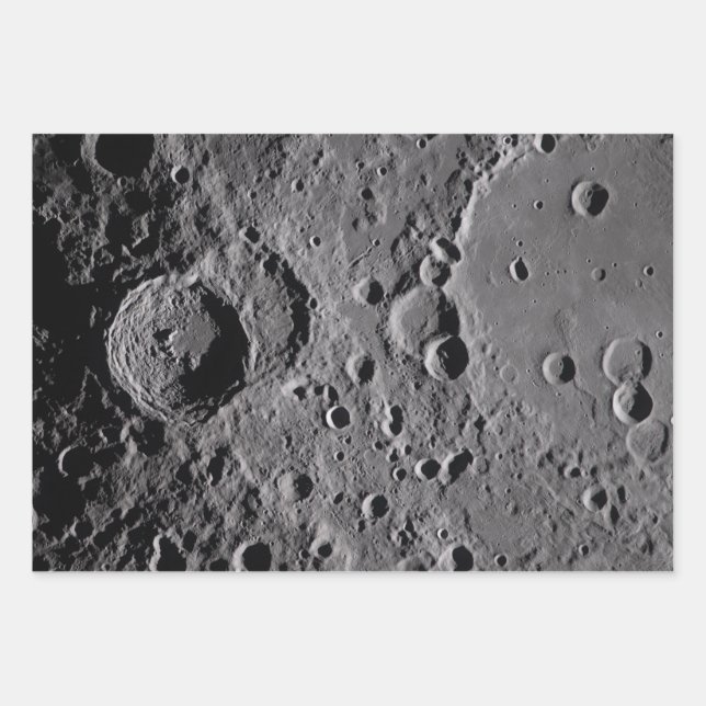 Artemis II Lunar Craters Wrapping Paper Sheets (Front)
