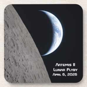 Artemis II Lunar Flyby Beverage Coaster