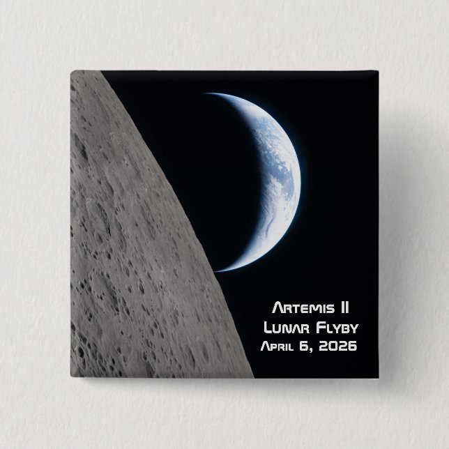 Artemis II Lunar Flyby Button (Front)
