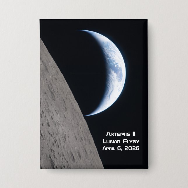 Artemis II Lunar Flyby Button (Front)