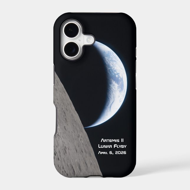 Artemis II Lunar Flyby iPhone Case (Back)