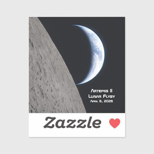 Artemis II Lunar Flyby Sticker (Sheet)