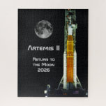 Artemis II Moon Mission Jigsaw Puzzle<br><div class="desc">This Artemis II mission marks to return of humankind to the vicinity of the Moon after a lapse of over 50 years. This 10 day mission will carry four astronauts on a free-return trajectory around the Moon and back to Earth. The spacecraft consists of the NASA SLS Space Launch System...</div>
