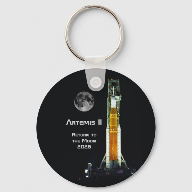 Artemis II Moon Mission Keychain (Front)
