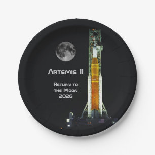 Artemis II Moon Mission Paper Plates