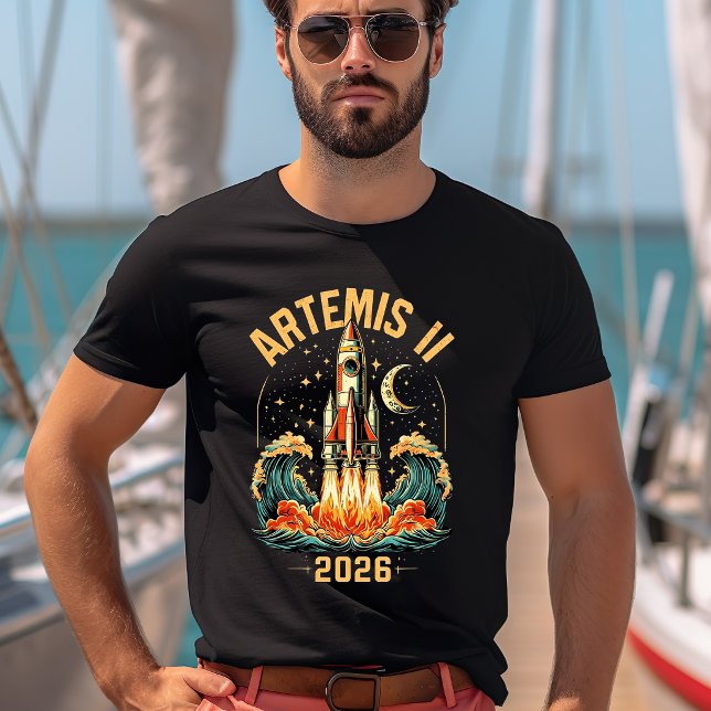 Artemis II NASA Moon Mission Rocket T-Shirt (Creator Uploaded)