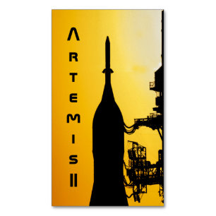 Artemis II to Launch Pad Business Card Magnet
