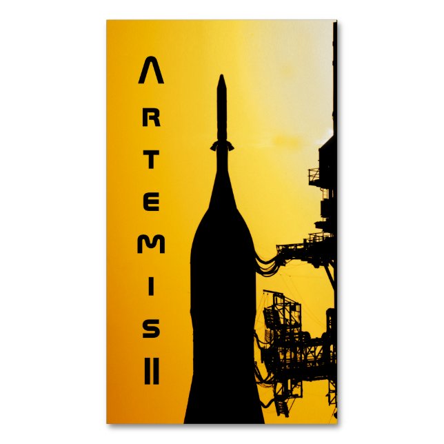 Artemis II to Launch Pad Business Card Magnet (Front Vertical)