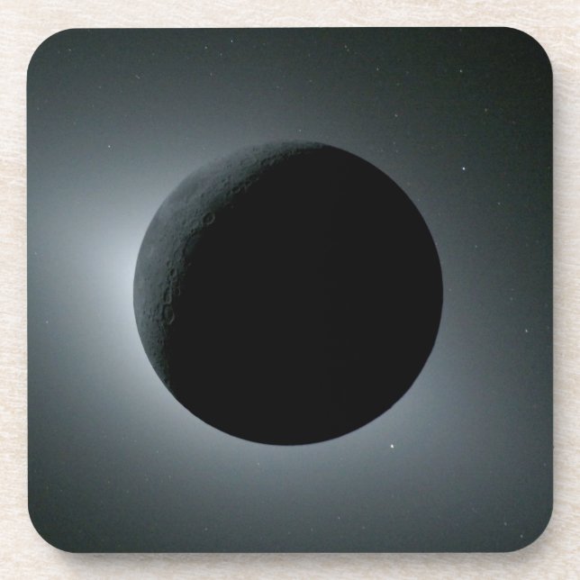 Artemis II Total Solar Eclipse Beverage Coaster (Front)