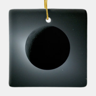 Artemis II Total Solar Eclipse Ceramic Ornament