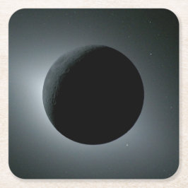 Artemis II Total Solar Eclipse Square Paper Coaster