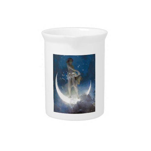 Artemis Moon Goddess Scattering Night Stars Beverage Pitcher