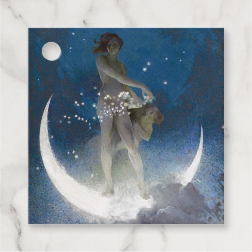 Artemis Moon Goddess Scattering Night Stars Favor Tags
