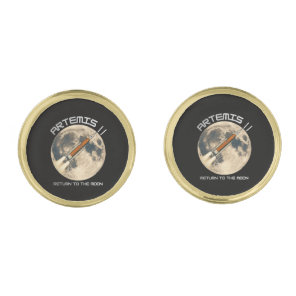 Artemis moon mission cufflinks