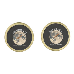 Artemis moon mission cufflinks