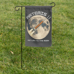 artemis moon mission garden flag