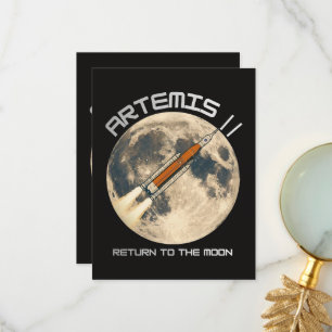 Artemis moon mission thank you card