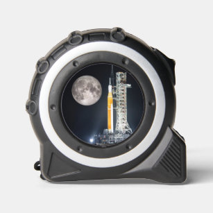 Artemis One Moon Rocket at Night Tape Measure