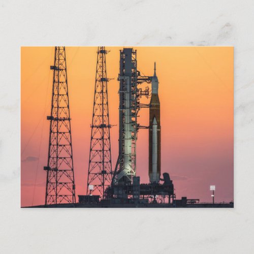 Artemis One Moon Rocket at Sunrise Postcard