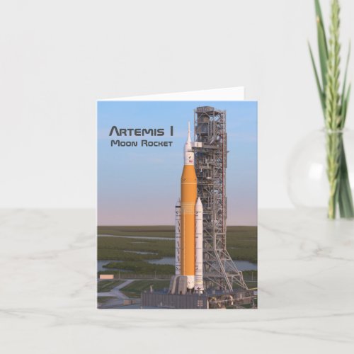 Artemis One Moon Rocket on Pad  Card