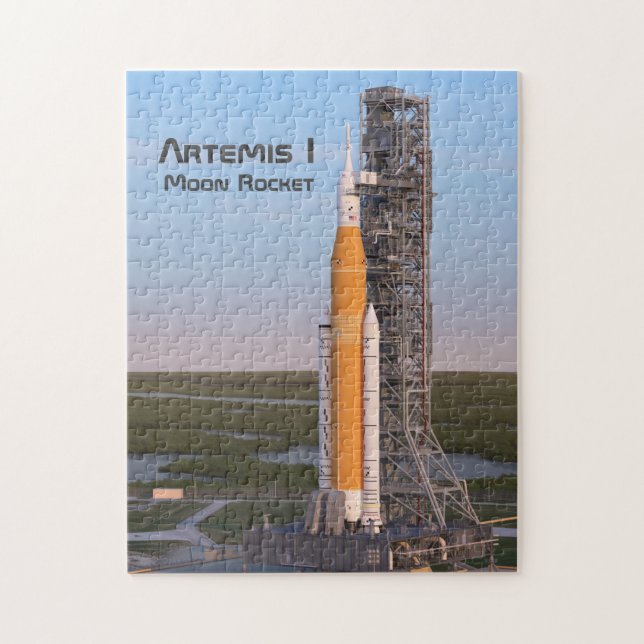 Artemis One Moon Rocket on Pad Jigsaw Puzzle (Vertical)